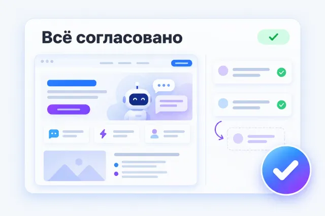 Проверка лендинга, комментарии и согласование результата